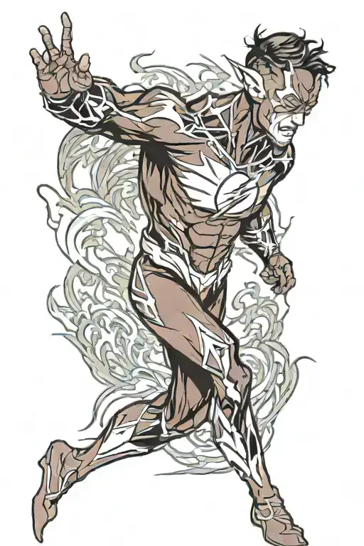 The flash being badass tattoo design idea