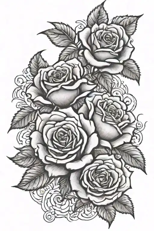 roses in background with phil 4:13 tattoo design idea