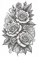 roses in background with phil 4:13 tattoo design idea