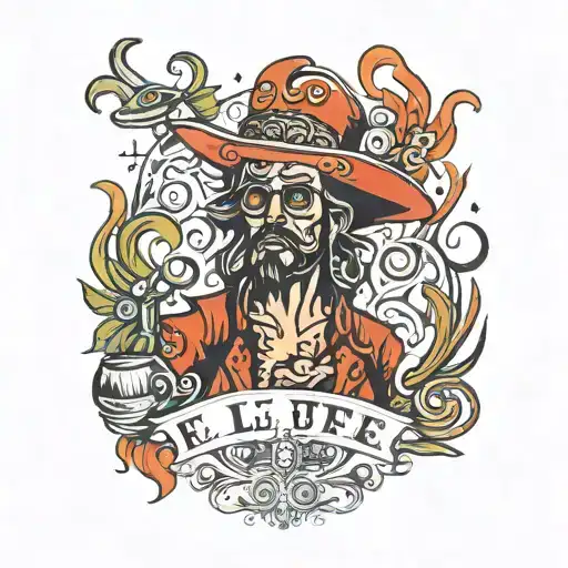 hot sauce label called El Jefe Metal. made with jalapeno and cayenne.  tattoo design idea