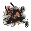 Deadpool and Venom sleeve tattoo tattoo design idea