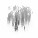 willow tree branch with lyric "no qualms or questioning" tattoo design idea