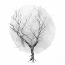 willow tree branch with lyric "no qualms or questioning" tattoo design idea
