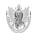 Eagle With Snake In it's claws tattoo design idea