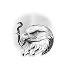 Eagle With Snake In it's claws tattoo design idea