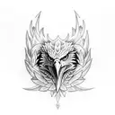 Eagle With Snake In it's claws tattoo design idea