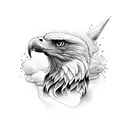 Majestic Eagle Holding Snake tattoo design idea