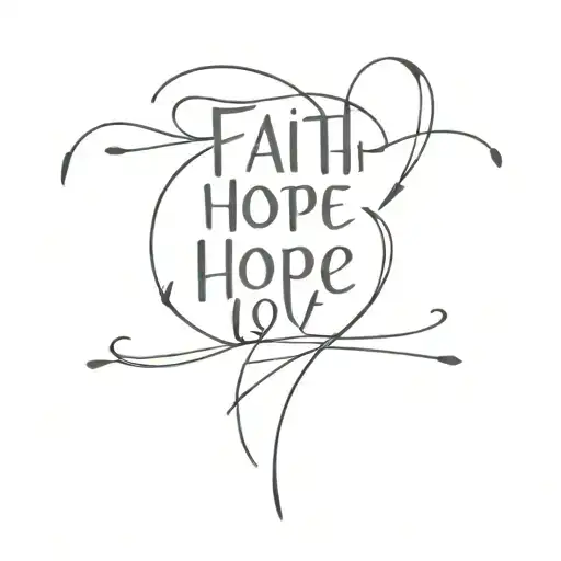 faith hope love  tattoo design idea