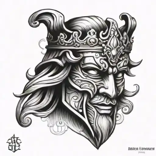 King Baldwin's Iv Mask arm tattoo design only mask tattoo design idea