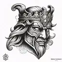 King Baldwin's Iv Mask arm tattoo design only mask tattoo design idea