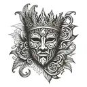 King Baldwin's Iv Mask arm tattoo design only mask tattoo design idea