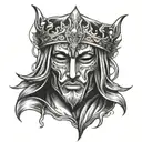 King Baldwin's Iv Mask arm tattoo design only mask tattoo design idea