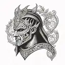 King Baldwin's Iv Mask arm tattoo design tattoo design idea