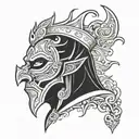 King Baldwin's Iv Mask arm tattoo design tattoo design idea
