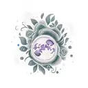 flower moonphase tattoo design idea