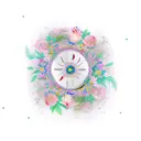 flower moonphase tattoo design idea