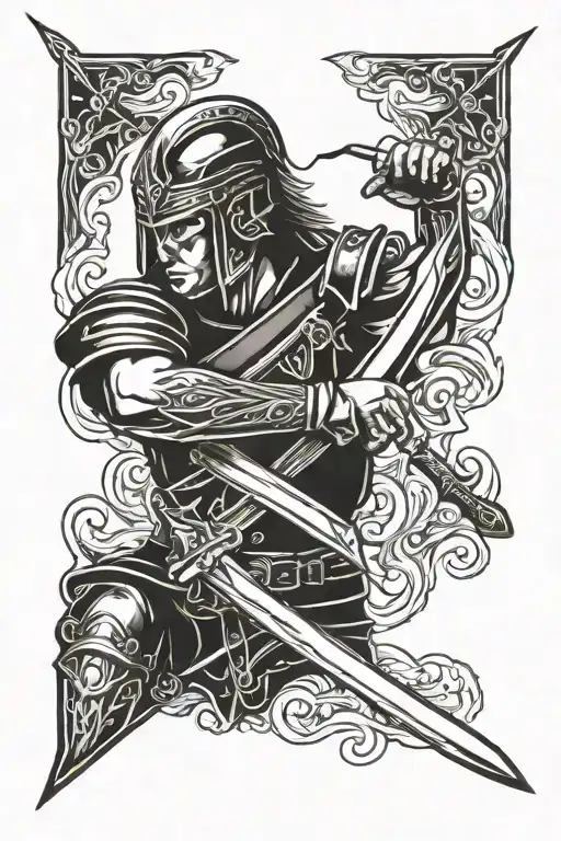 warrior and sword arm band tattoo tattoo design idea