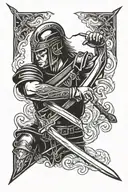warrior and sword arm band tattoo tattoo design idea