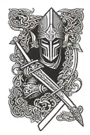 warrior and sword arm band tattoo tattoo design idea