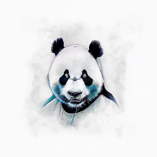 panda samurai  tattoo design idea