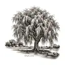 Willow tree with date underneath tattoo design idea
