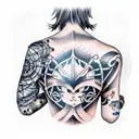 Nautical sleeve mixed with anime tattoo design idea