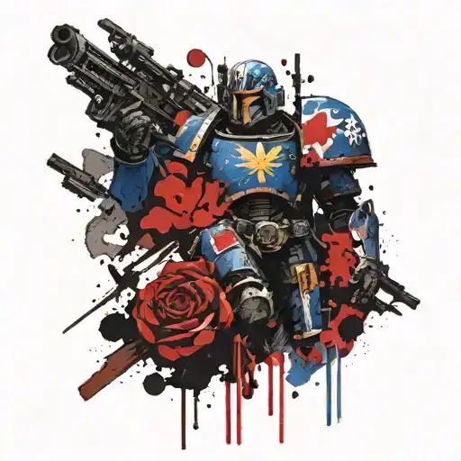 ultramarines Warhammer 40k tattoo design idea