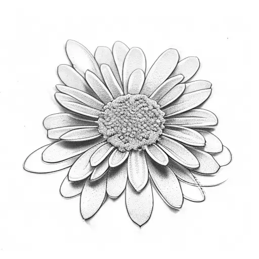 Daisy chain with 4 birds tattoo design idea