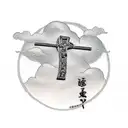 Christian Cross, Clouds. tattoo design idea