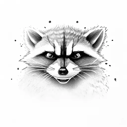 Sly cooper, racoon, small tattoo design idea