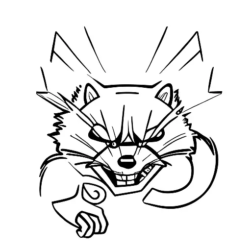 Sly Cooper, racoon tattoo design idea