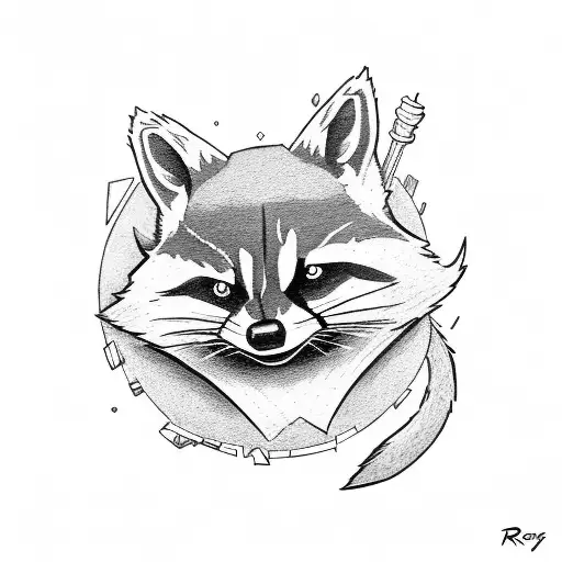 Sly cooper, racoon, small or just thief eye band of a racoon tattoo design idea