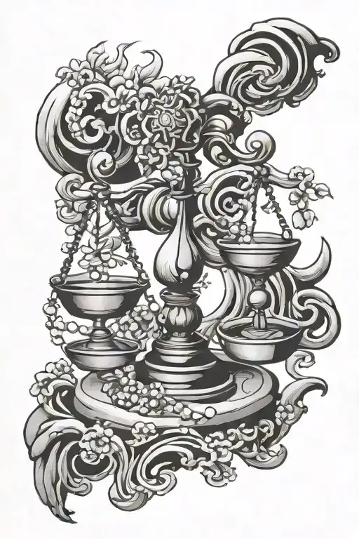Libra, Japanese, tattoo design idea