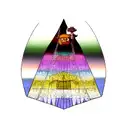 afro monch sitting crossed legged chakra symbols down the spine pyramids in the back and dragons on the bottom  tattoo design idea