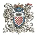 croatian emblem und Symbols half sleeve tattoo design idea