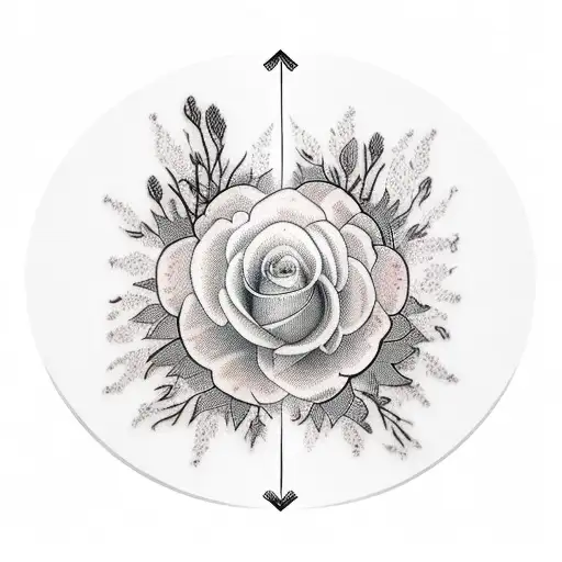 vertical spine tattoo with February birth month flowers and April birth month flowers  tattoo design idea