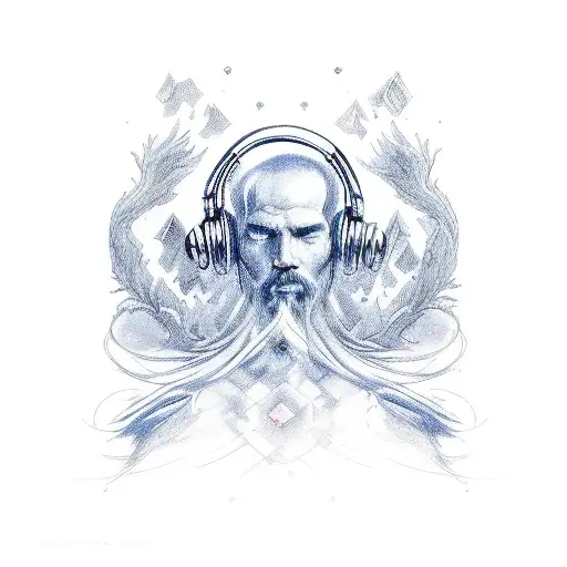 visualize the song lyrics 'only the ends of the red will how you my blueside' tattoo design idea