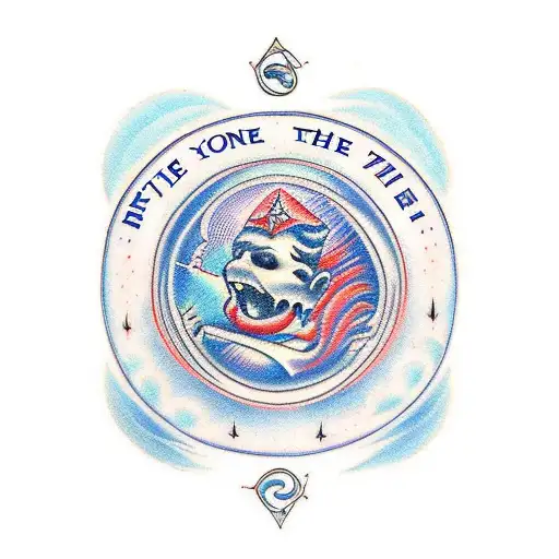 visualize the song lyrics 'only the ends of the red will how you my blueside' tattoo design idea