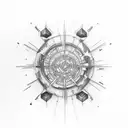 visualize the song lyrics 'only the ends of the red will how you my blueside' tattoo design idea