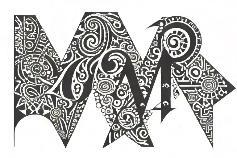 LETTERS MCMXCV tattoo design idea
