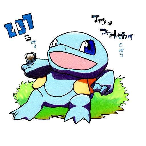 pokemon Squirtle playing game boy tattoo design idea