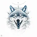 Angry Wolf tattoo design idea