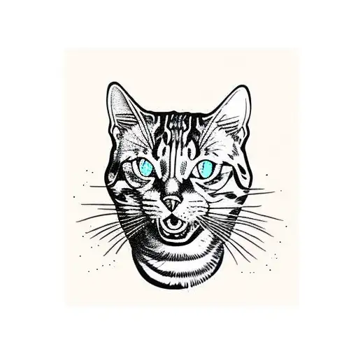 bengal cat tattoo design idea