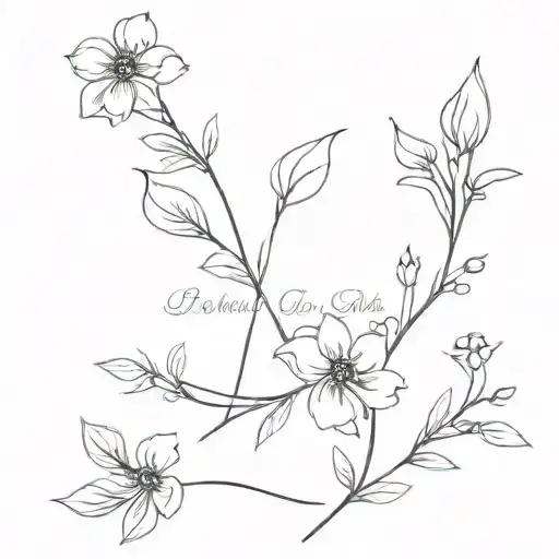 1 Corinthians 16:14 and small flowers tattoo design idea