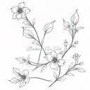 1 Corinthians 16:14 and small flowers tattoo design idea