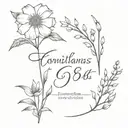 1 Corinthians 16:14 and small flowers tattoo design idea