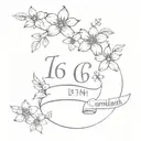 1 Corinthians 16:14 and small flowers tattoo design idea