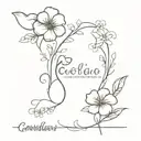 1 Corinthians 16:14 and small flowers tattoo design idea