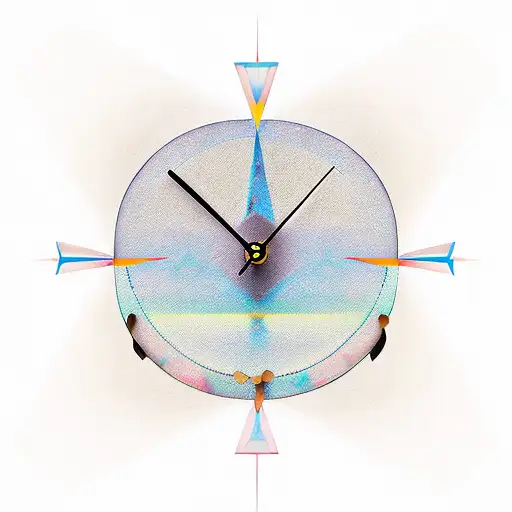 hourglass.  analog clock.  pyramid. tattoo design idea