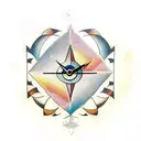 hourglass.  analog clock.  pyramid. tattoo design idea